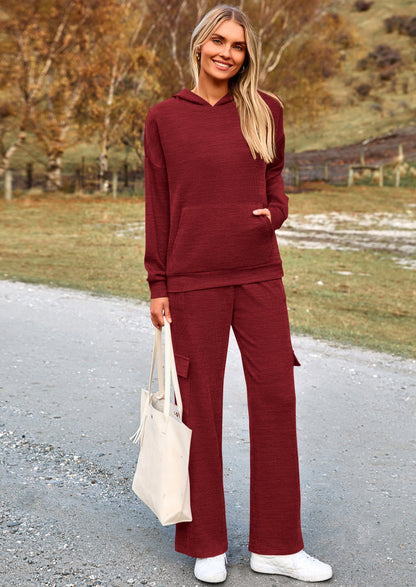 Osonn 2 Piece Sets For Women Fall Sweatsuits Outfits Lounge Matching Hoodie Set Travel Track Suits Winter Clothes