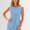 Osonn Two Piece Sets Button Down Suit Vest Tops High Waisted Shorts Business Casual Outfits