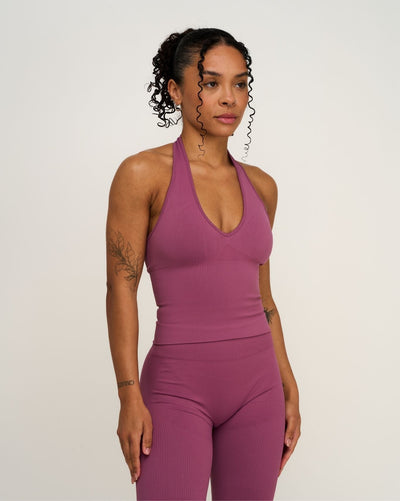 Elevate™ Sculpting Seamless Halterneck Top | Orchid Mauve