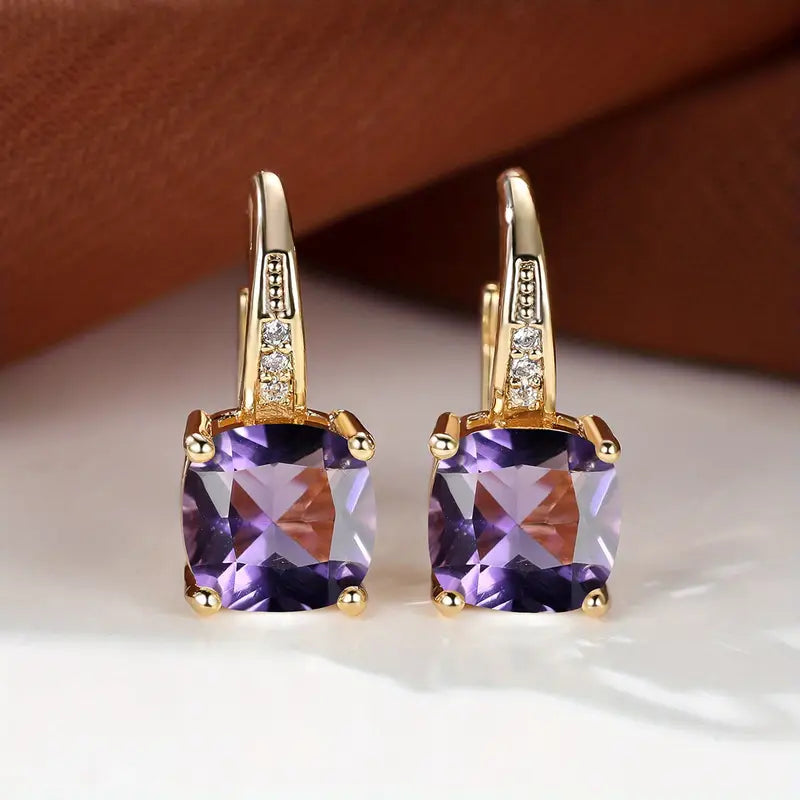 Mystic Stone Gold Hoop Earrings — image 7