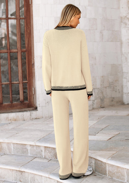 Osonn Lounge Sets for Women Fall Loungewear 2 Piece Outfits Cardigan Sweaters Track Suit Matching Winter Clothing