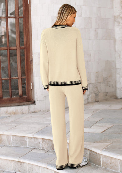 Osonn Lounge Sets for Women Fall Loungewear 2 Piece Outfits Cardigan Sweaters Track Suit Matching Winter Clothing