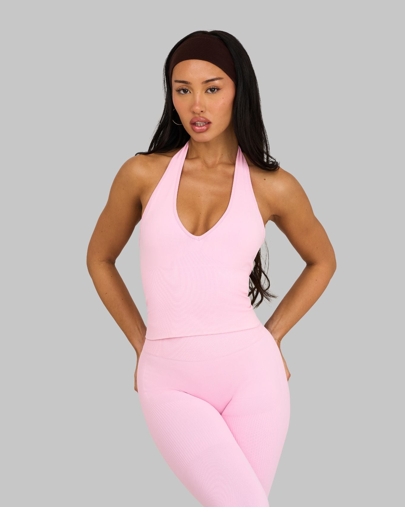 Elevate™ Sculpting Seamless Halterneck Top | Candy Pink