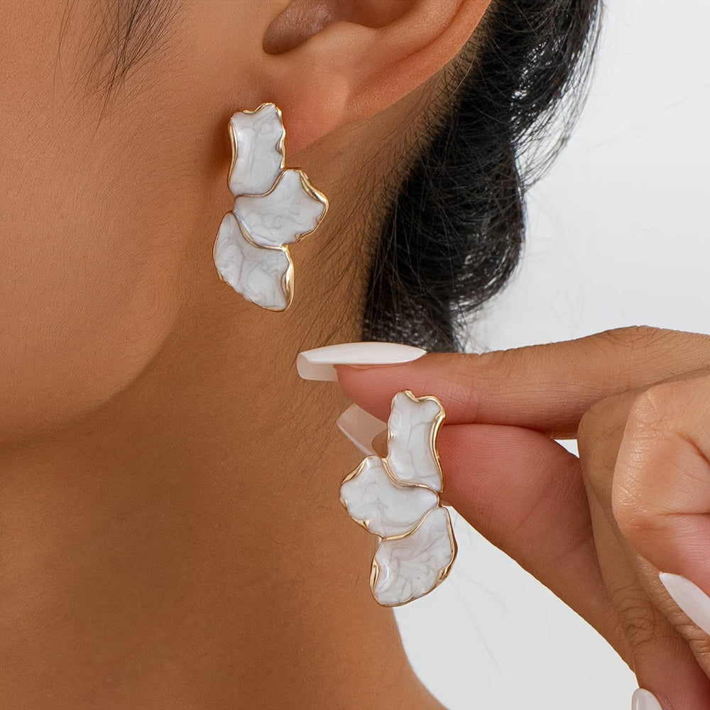 Pearl Flower Petal Earrings — image 1