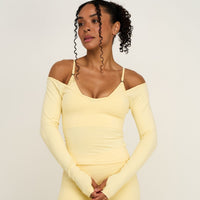 Elevate™ Sculpting Seamless V-Neck Top | Golden Butter