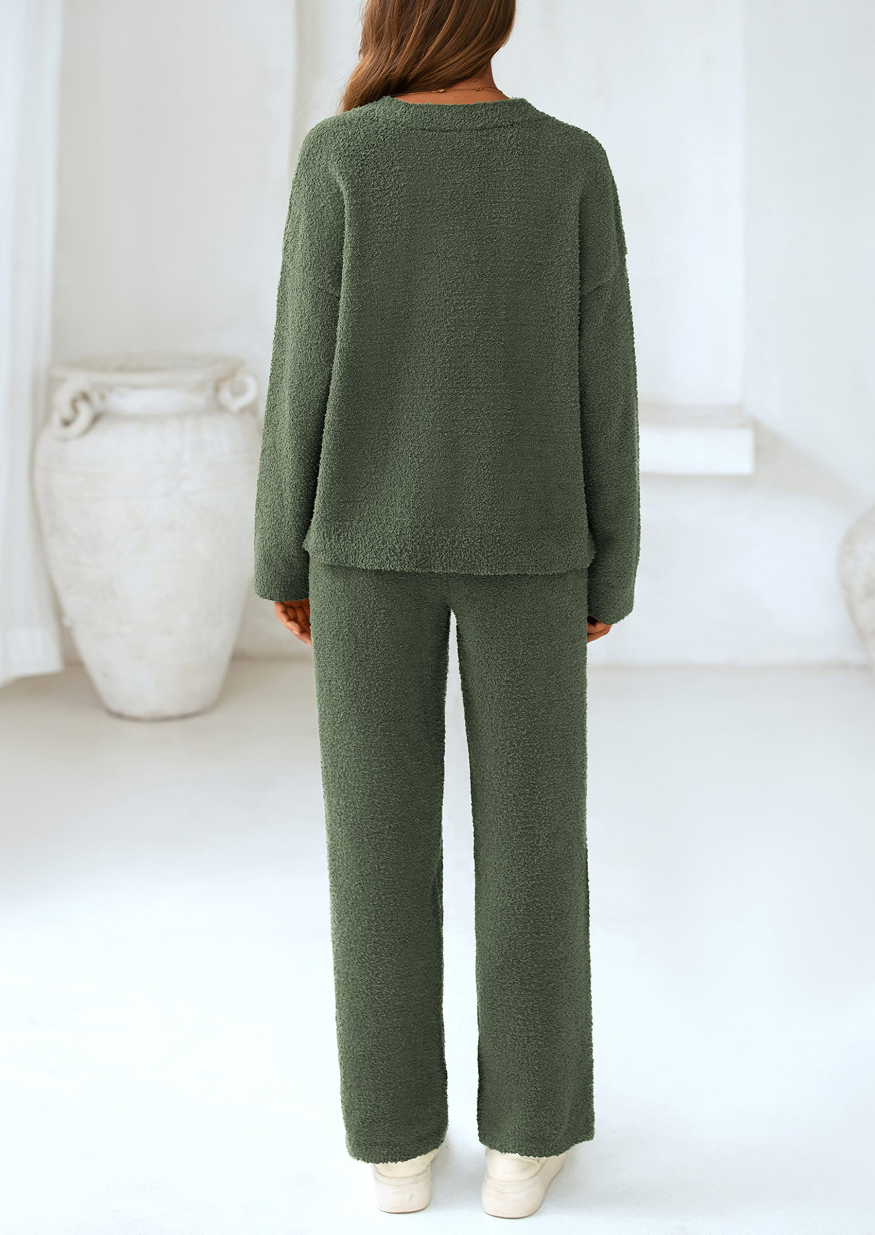 Osonn Lounge Sets for Women Two Piece Sweaters Pajama Set Fall Fashion Loungewear Outfits Matching Winter Clothes