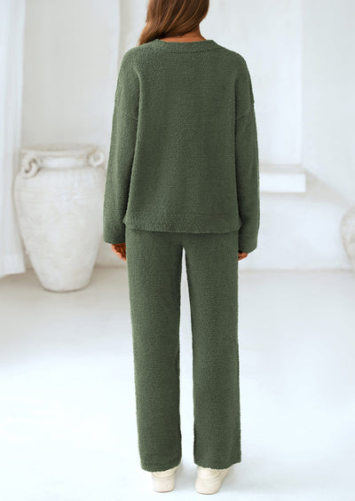 Osonn Lounge Sets for Women Two Piece Sweaters Pajama Set Fall Fashion Loungewear Outfits Matching Winter Clothes