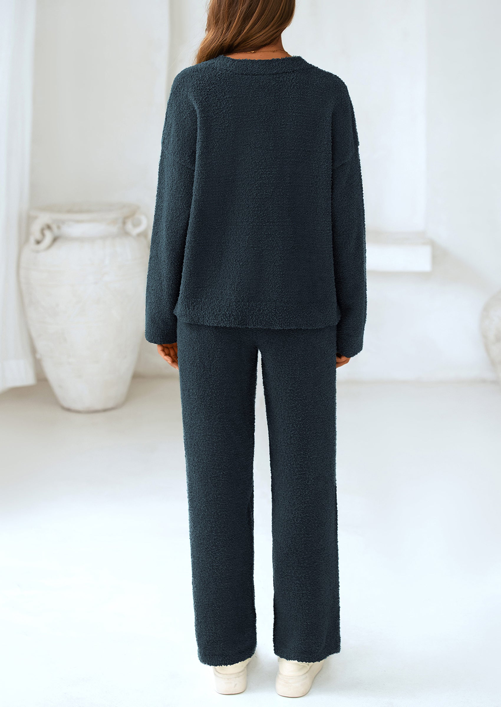 Osonn Lounge Sets for Women Two Piece Sweaters Pajama Set Fall Fashion Loungewear Outfits Matching Winter Clothes