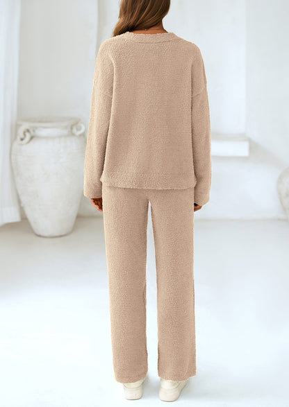 Osonn Lounge Sets for Women Two Piece Sweaters Pajama Set Fall Fashion Loungewear Outfits Matching Winter Clothes