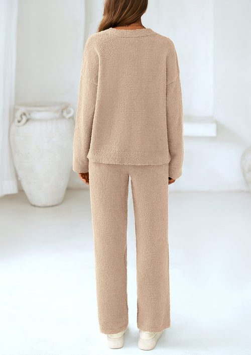 Osonn Lounge Sets for Women Two Piece Sweaters Pajama Set Fall Fashion Loungewear Outfits Matching Winter Clothes