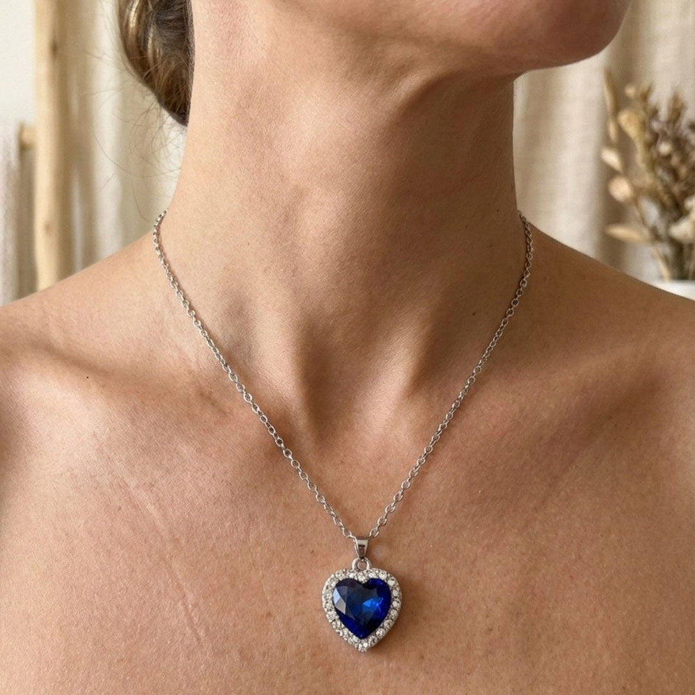 Sapphire Heart Pendant Necklace — image 3