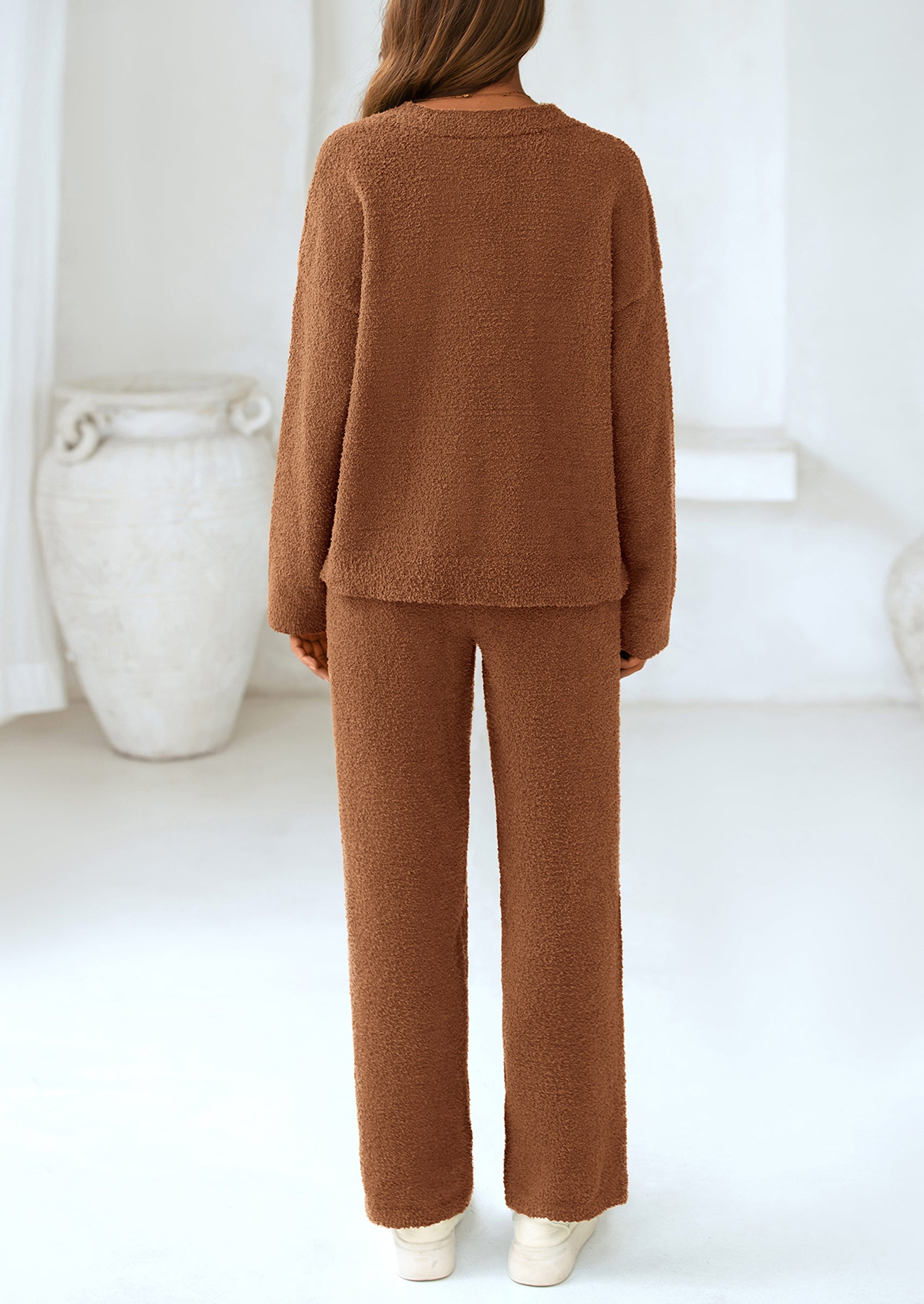 Osonn Lounge Sets for Women Two Piece Sweaters Pajama Set Fall Fashion Loungewear Outfits Matching Winter Clothes