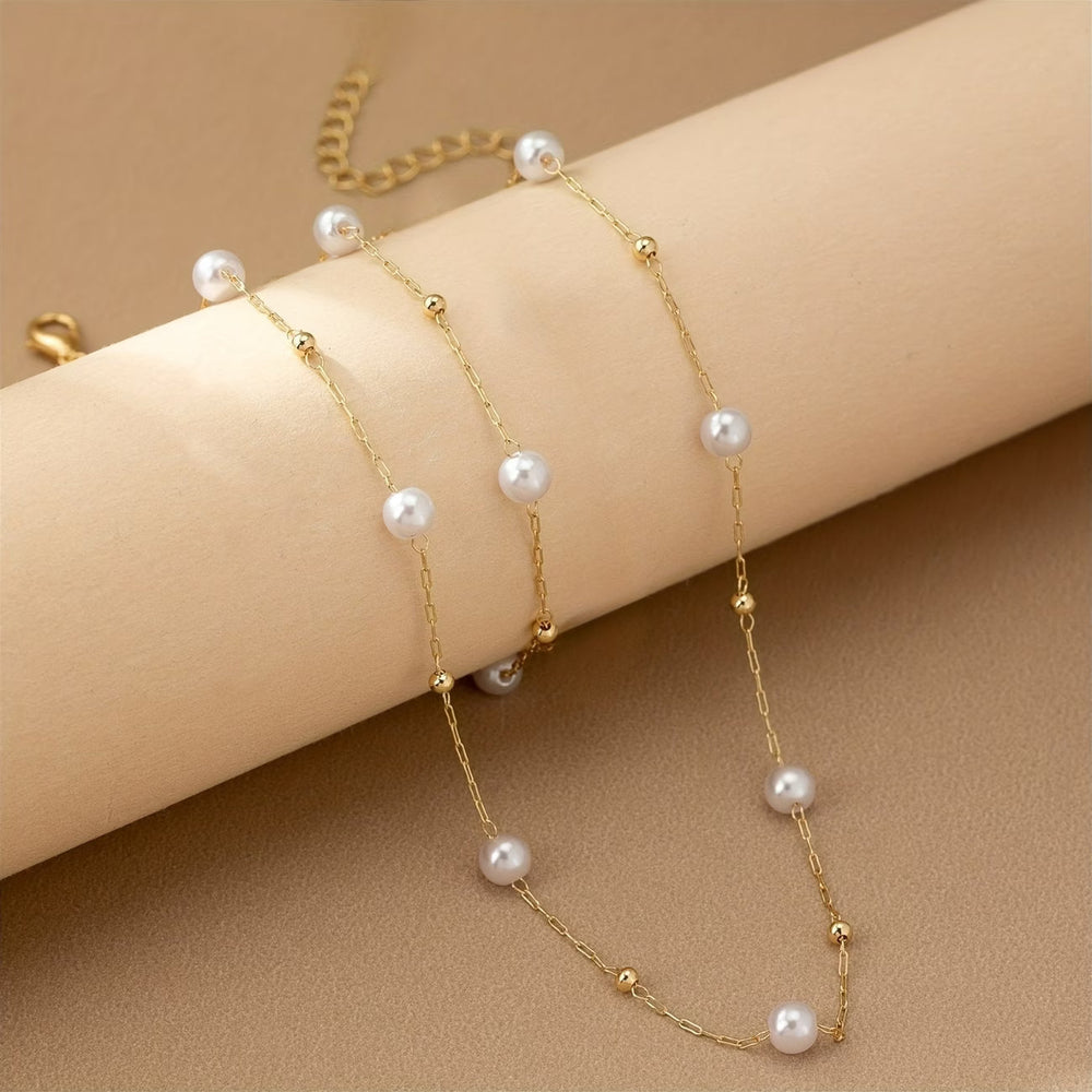 Dainty Pearl Chain Set — image 2