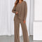 Osonn 2 Piece Lounge Sets for Women Fall Outfits Casual Loose Long Sleeve Tops Wide Leg Pants Matching Pajama Set