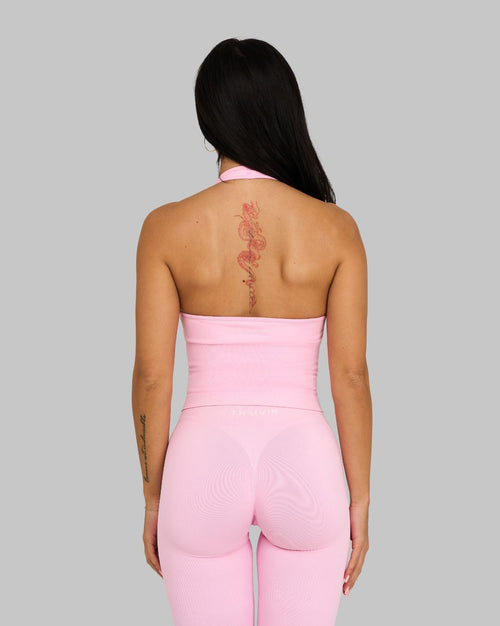 Elevate™ Sculpting Seamless Halterneck Top | Candy Pink