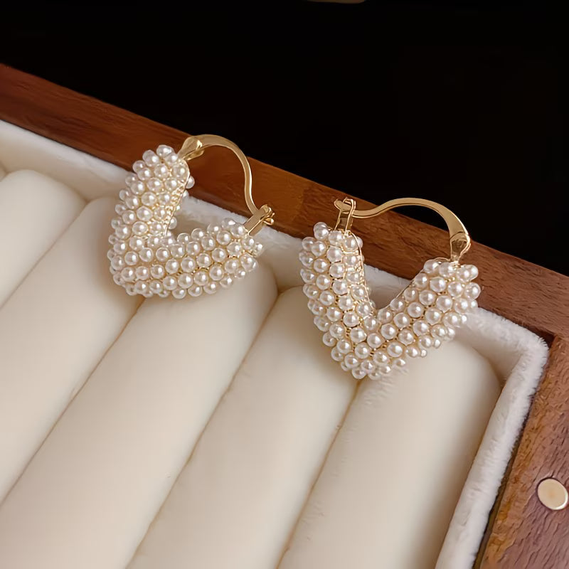 V-Shaped Everyday Pearl Earrings — image 1