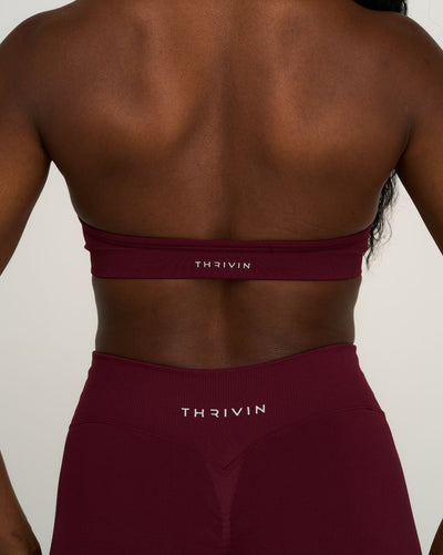 Elevate™ Sculpting Seamless Adjustable Halter Bra | Merlot