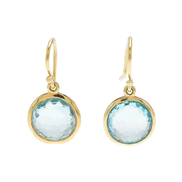 Vintage Blue Crystal Earrings — image 1