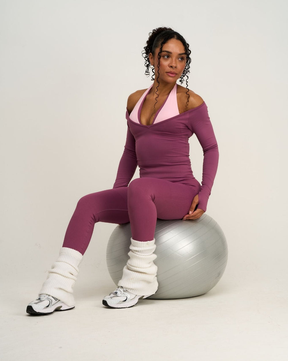 Elevate™ Sculpting Seamless V-Neck Top | Orchid Mauve