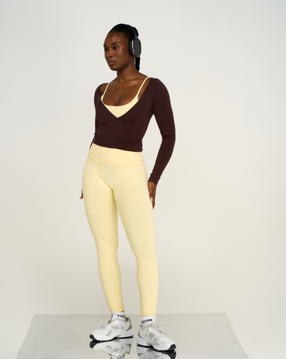 Elevate™ Sculpting Seamless V-Neck Top | Coffee