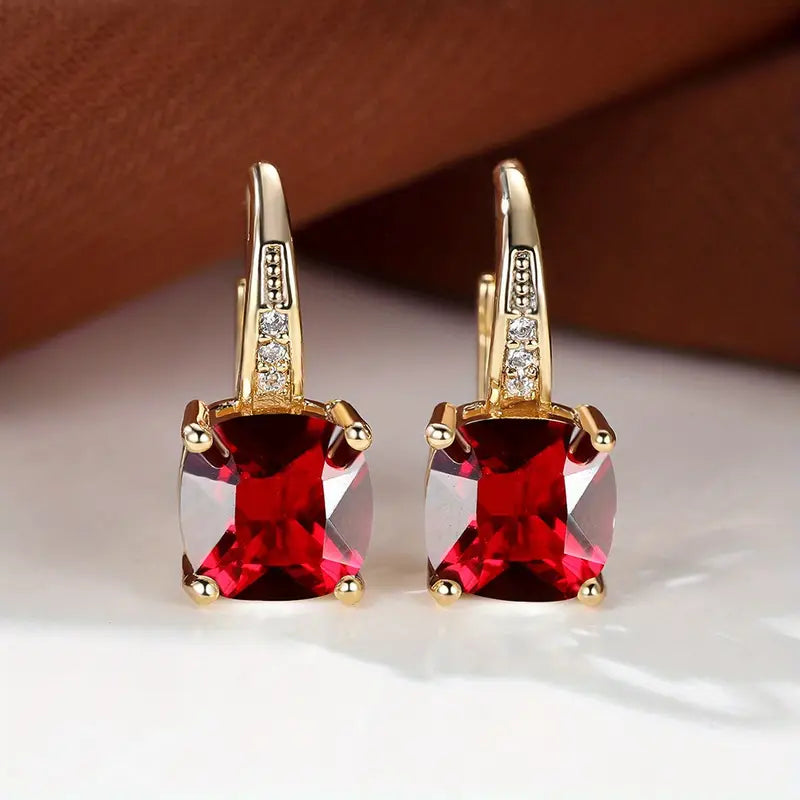 Mystic Stone Gold Hoop Earrings — image 4