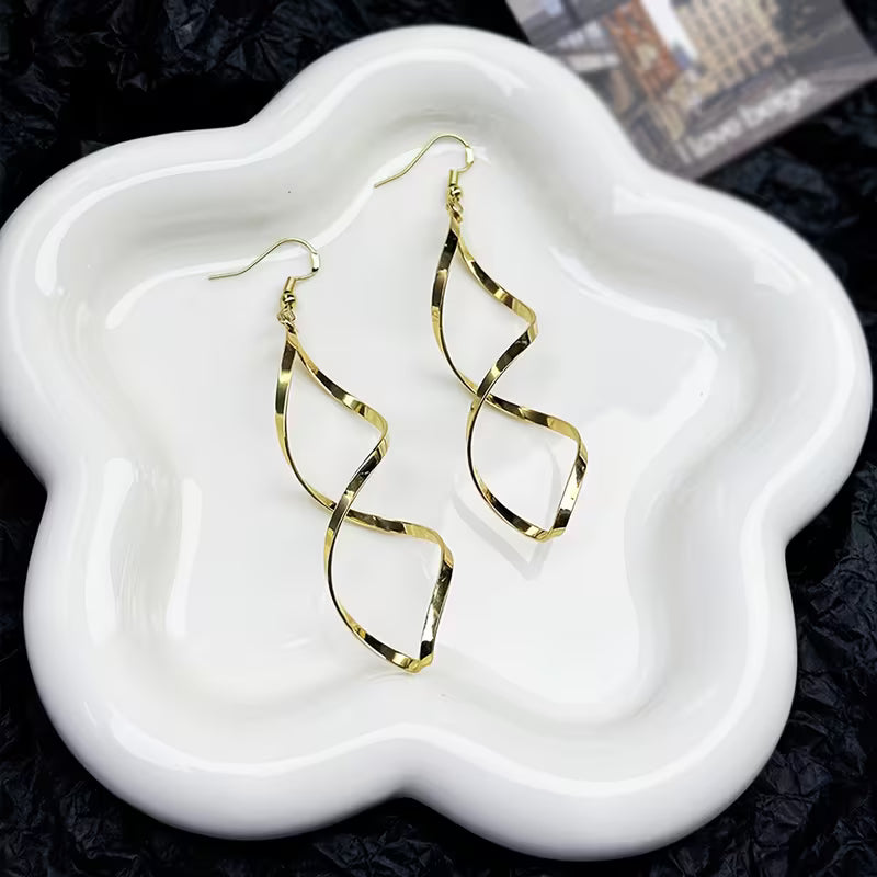 Handmade Spiral Dangle Earrings — image 2