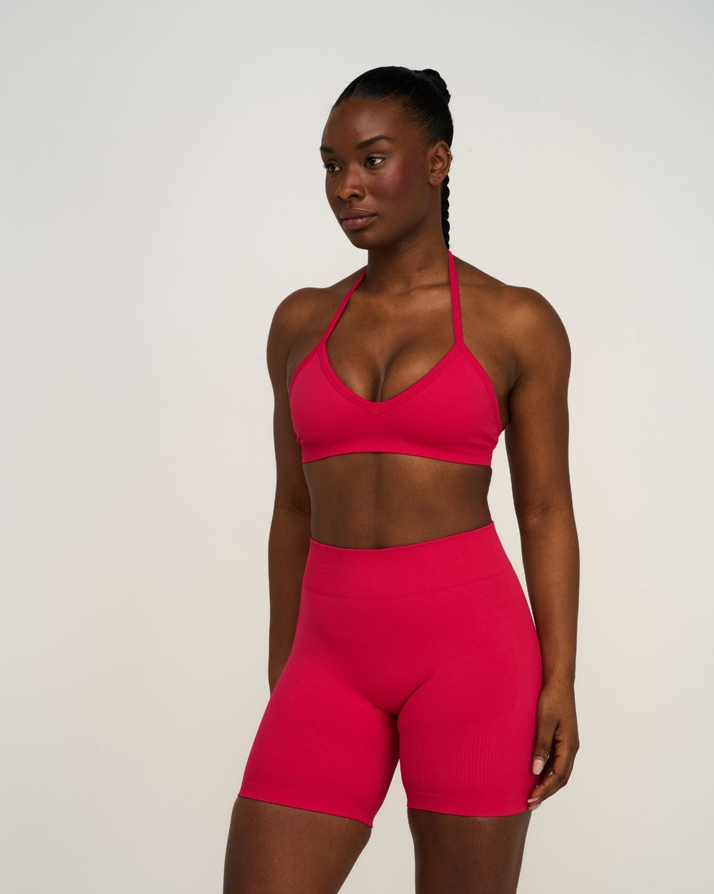 Elevate™ Sculpting Seamless Adjustable Halter Bra | Strawberry