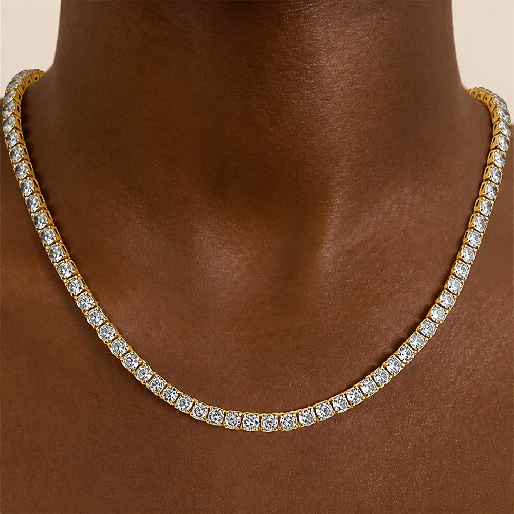 Classic Tennis Gold Necklace — image 2