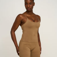 Elevate™ Sculpting Seamless Scoop Neck Cami | Toffee