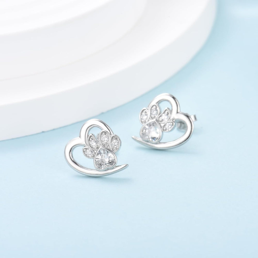Elegant Paw Heart Earrings — image 4