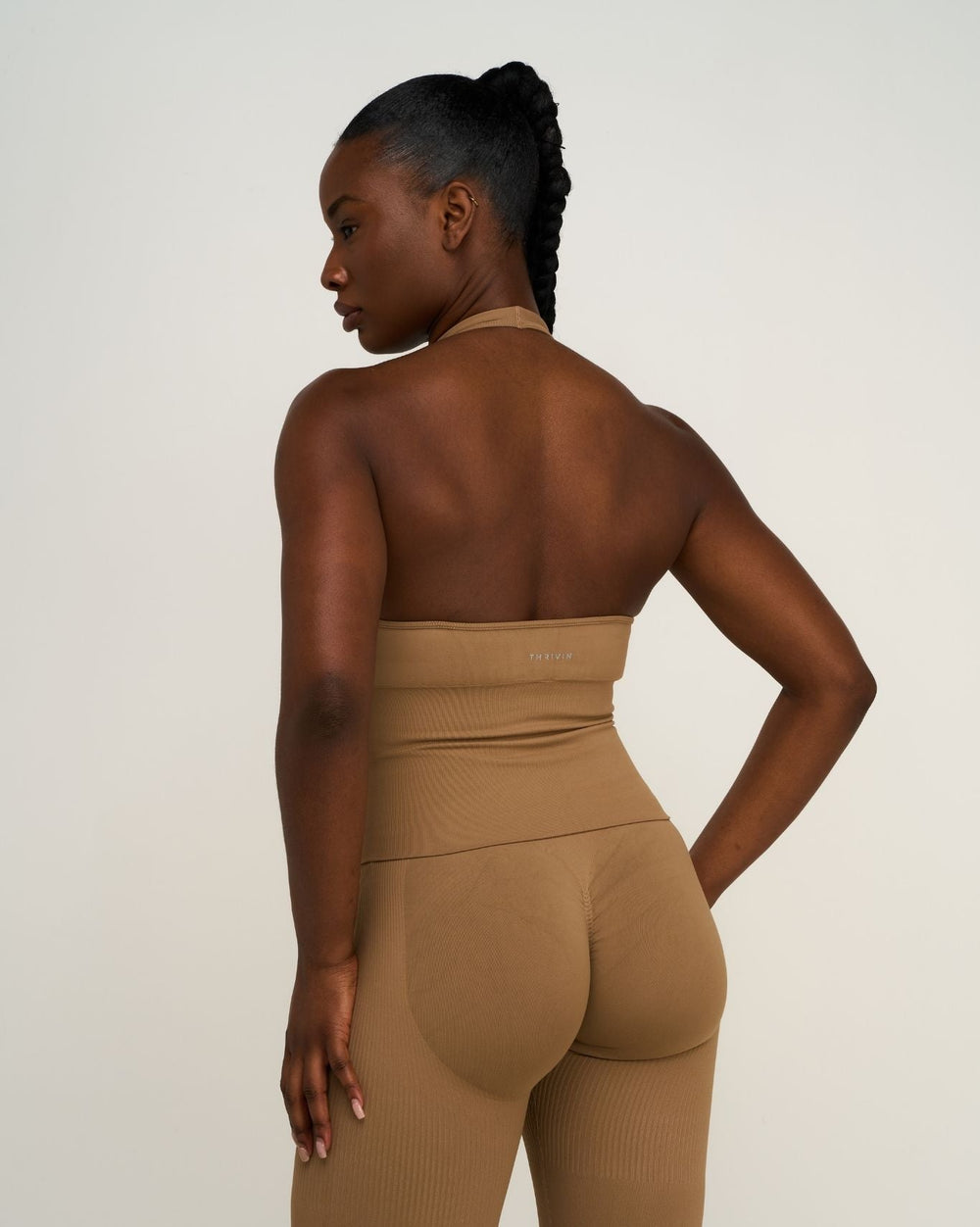 Elevate™ Sculpting Seamless Halterneck Top | Toffee
