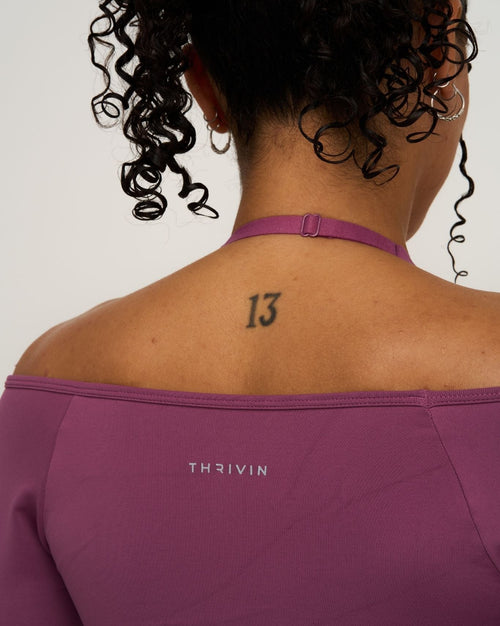 Elevate™ Sculpting Seamless V-Neck Top | Orchid Mauve