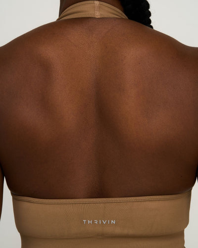 Elevate™ Sculpting Seamless Halterneck Top | Toffee