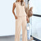 Osonn 2 Piece Set Loose Tank Top Wide Leg Pants Casual Matching Outfits Tracksuit