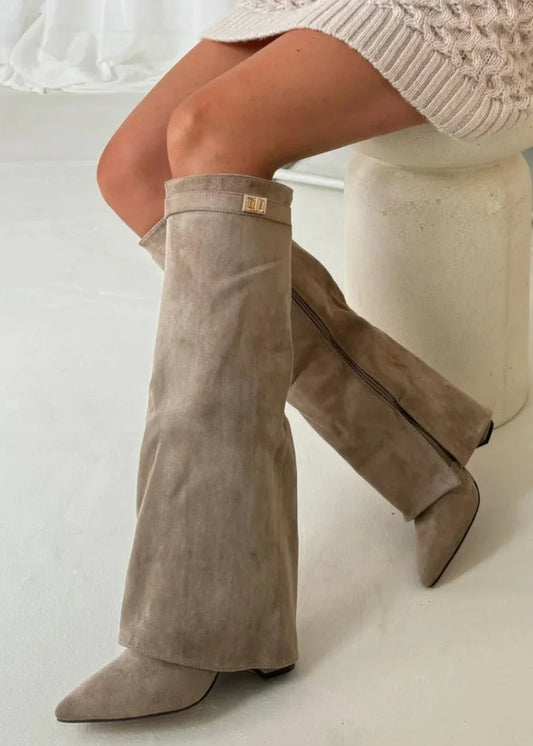 Lavista Suede Knee High Boots - bege