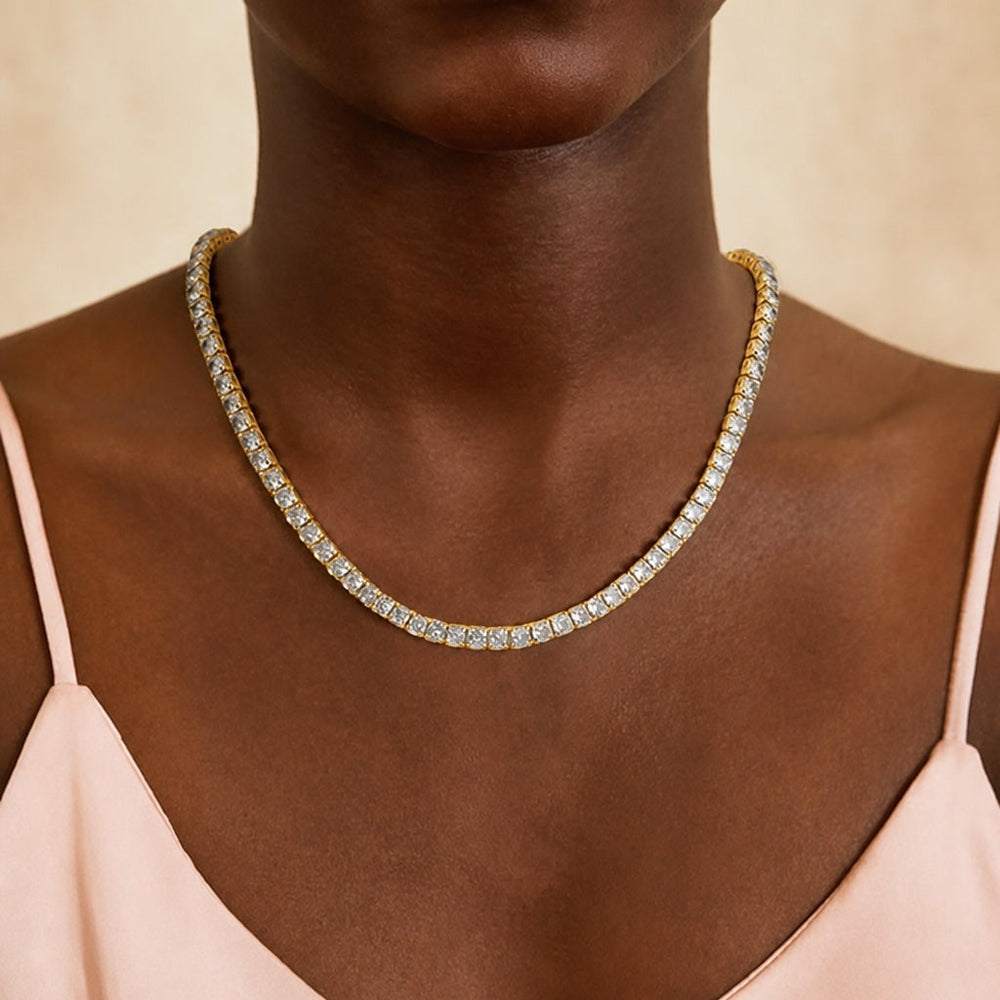 Classic Tennis Gold Necklace — image 4
