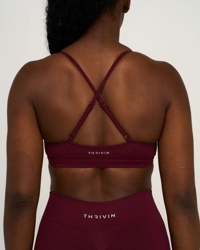 Elevate™ Sculpting Seamless Scoop Neck Bra | Merlot