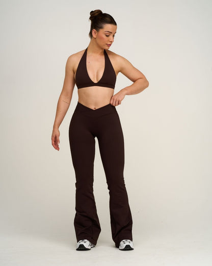 Elevate™ Sculpting Mid V-Waist Scrunch Flare | Coffee