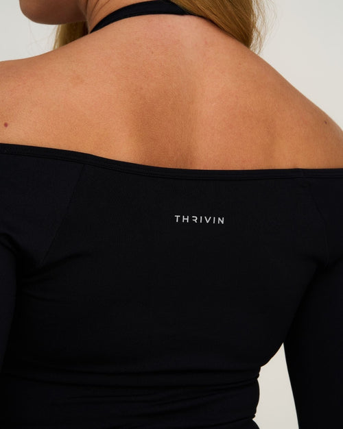 Elevate™ Sculpting Seamless V-Neck Top | Night Black
