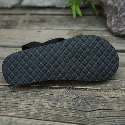 Stretch-Fit Woven Comfort Sandals