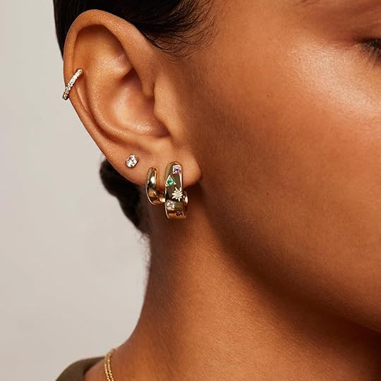 Colorwave Gold Hoop Earrings — image 3