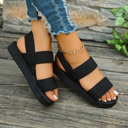 Stretch-Fit Woven Comfort Sandals