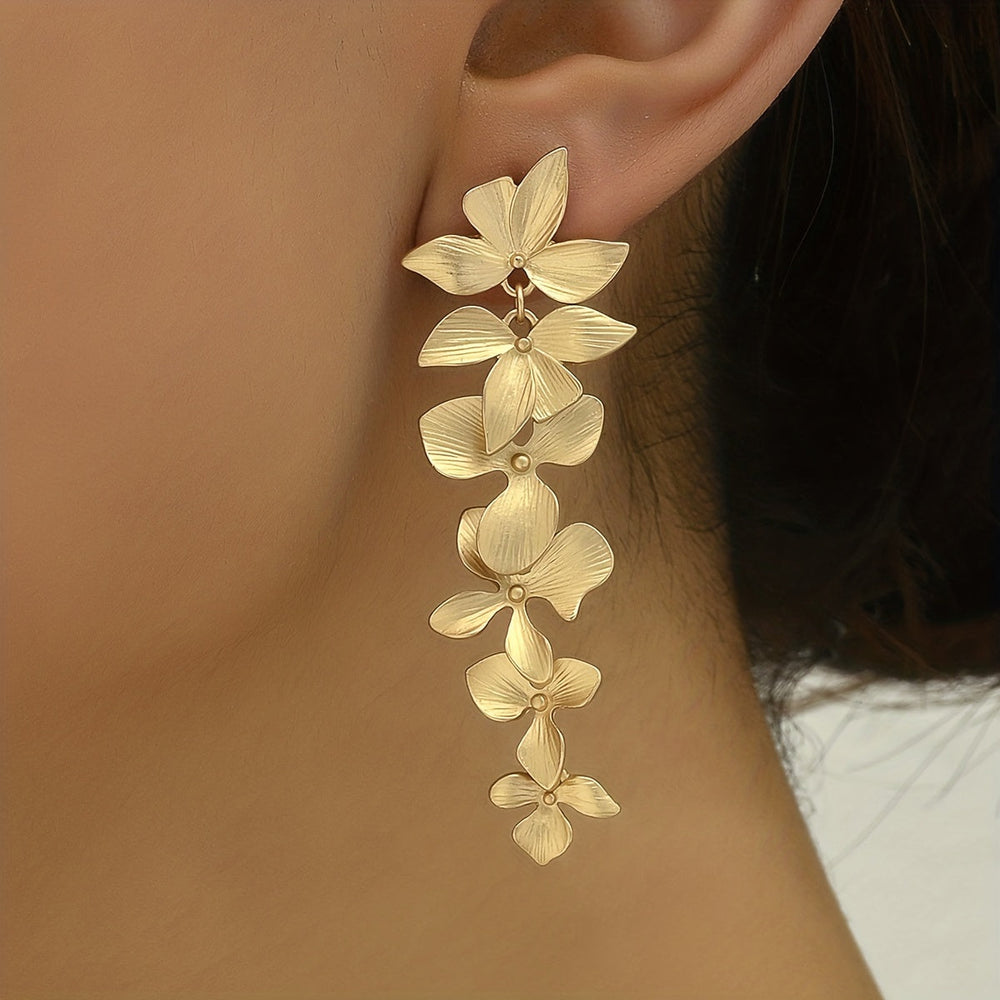 Matte Golden Clove Flower Earrings — image 2