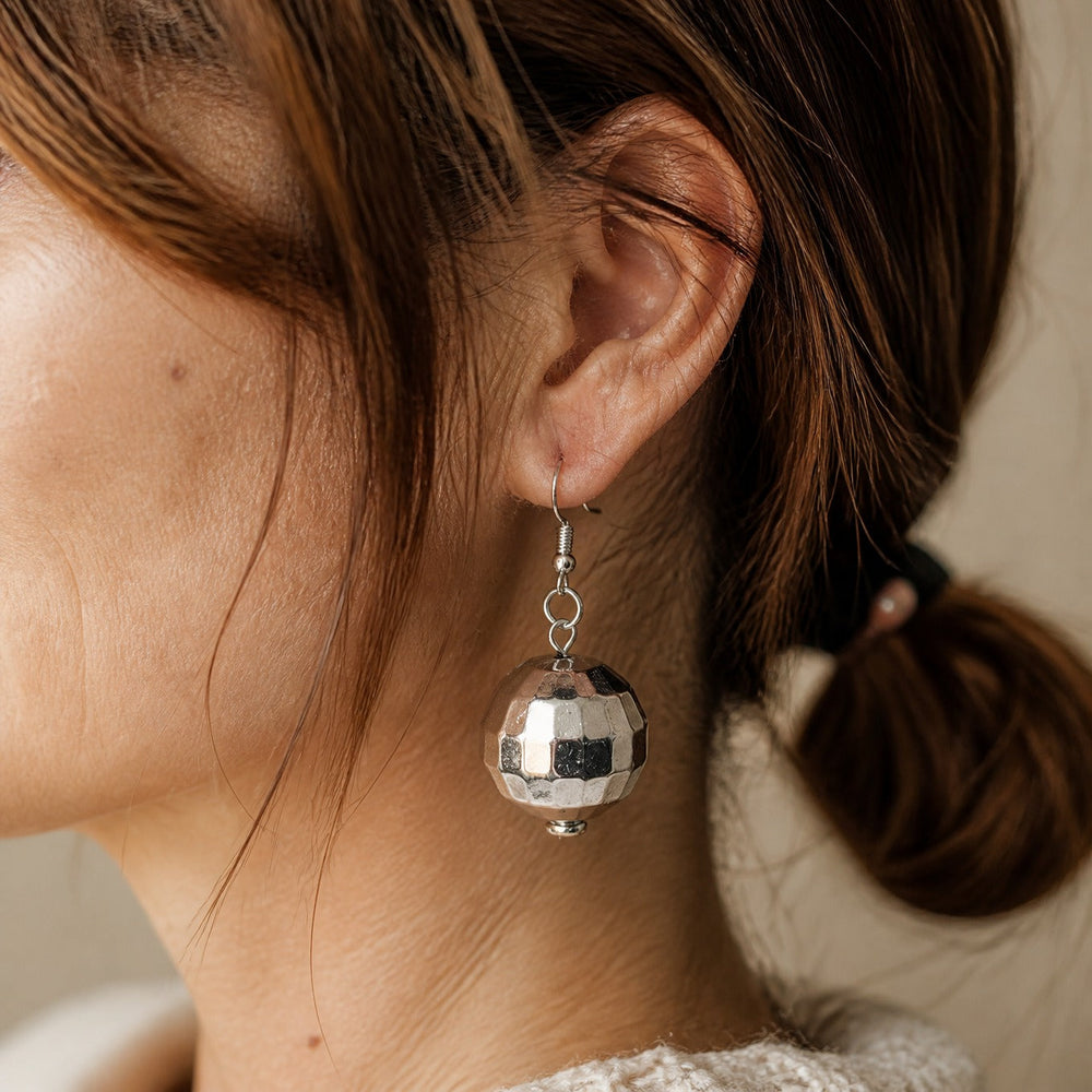 Disco Ball Dangle Earrings — image 1