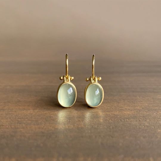 Timeless Green Moonstone Earrings — image 1