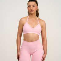 Elevate™ Sculpting Seamless Adjustable Halter Bra | Cotton Pink
