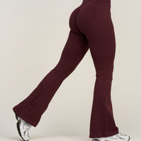 Elevate™ Sculpting Mid V-Waist Scrunch Flare | Dark Mauve