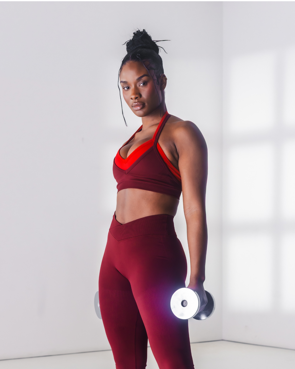 Elevate™ Sculpting Seamless Adjustable Halter Bra | Merlot