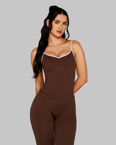 Outline Sweetheart Tanktop | Bourbon Brown
