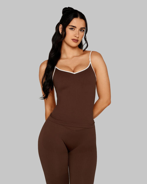 Outline Sweetheart Tanktop | Bourbon Brown